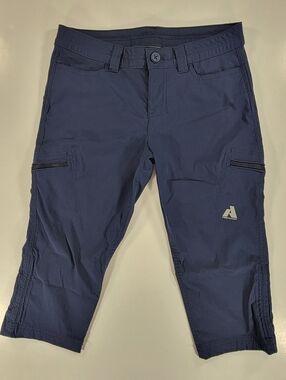Eddie Bauer First Ascent Guide Pro Pants Womens 2 Petite Blue Hiking 2P Cropped